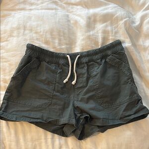 Twill drawstring shorts